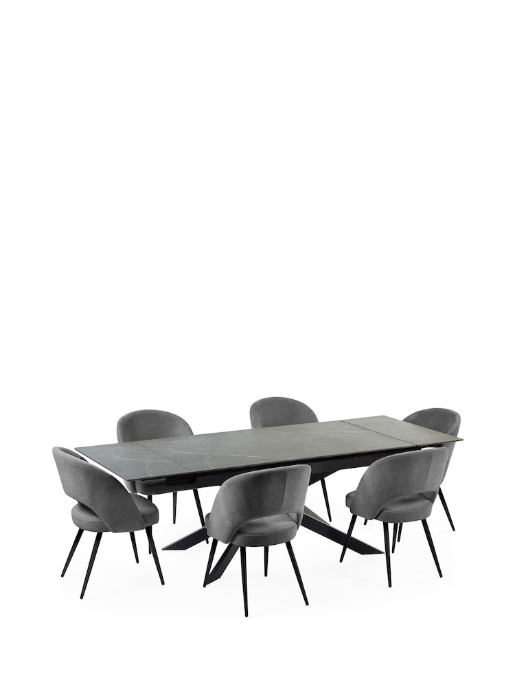 Julian Bowen Set of 2 Onyx Ella Dining Chairs - Image 11 of 11