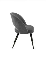 Julian Bowen Set of 2 Onyx Ella Dining Chairs - Image 7 of 11