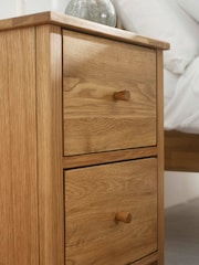 Julian Bowen Oak Coxmoor 2 Drawer Bedside - Image 6 of 10