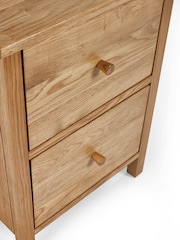 Julian Bowen Oak Coxmoor 2 Drawer Bedside - Image 8 of 10