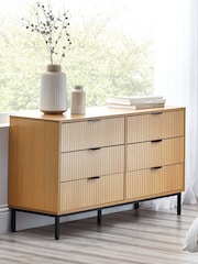 Julian Bowen Beige Sia Drawer 6 Drawer Chest - Image 1 of 8