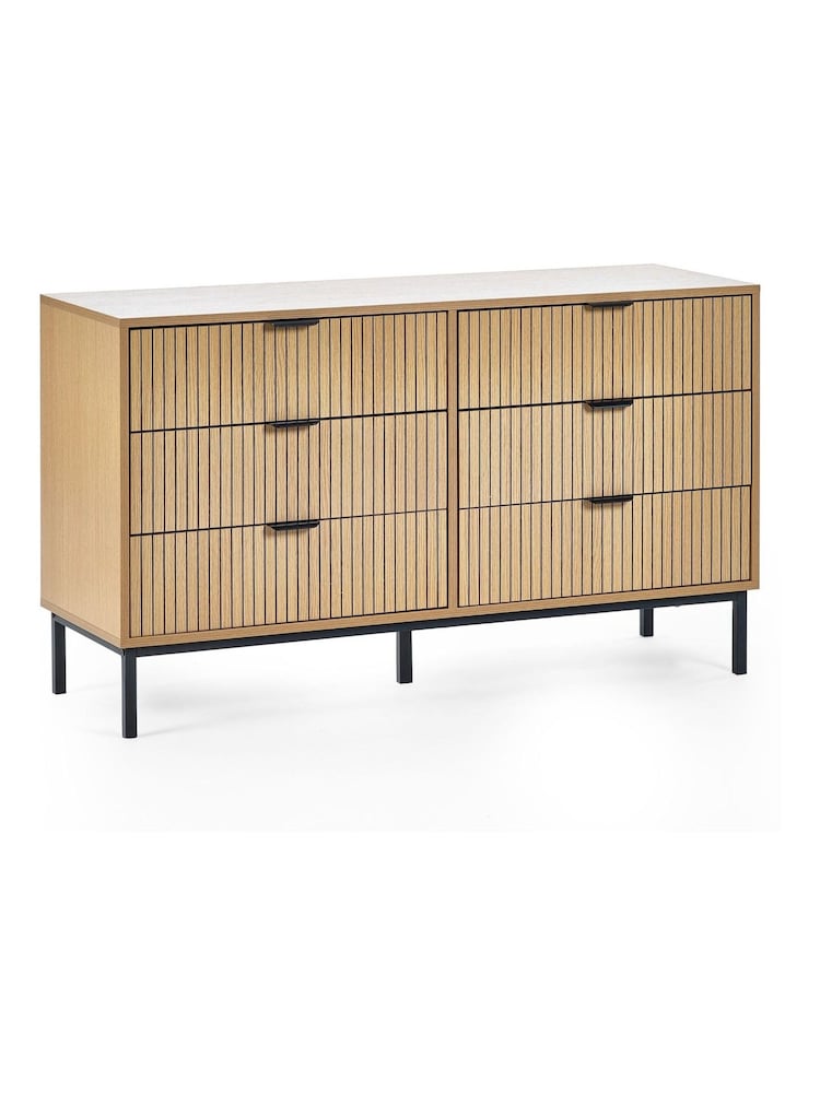 Julian Bowen Beige Sia Drawer 6 Drawer Chest - Image 2 of 8