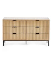 Julian Bowen Beige Sia Drawer 6 Drawer Chest - Image 3 of 8