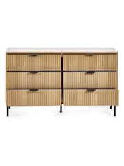 Julian Bowen Beige Sia Drawer 6 Drawer Chest - Image 4 of 8
