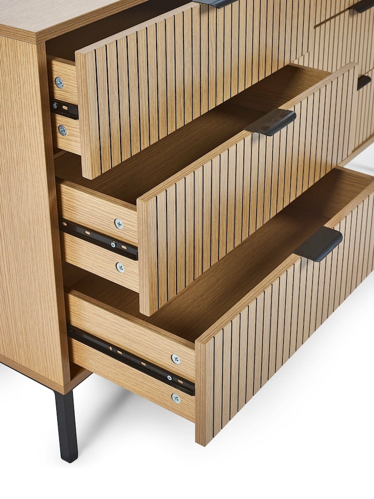 Julian Bowen Beige Sia Drawer 6 Drawer Chest - Image 8 of 8