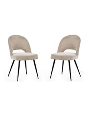Julian Bowen Set of 2 Calico Ella Dining Chairs - Image 2 of 6
