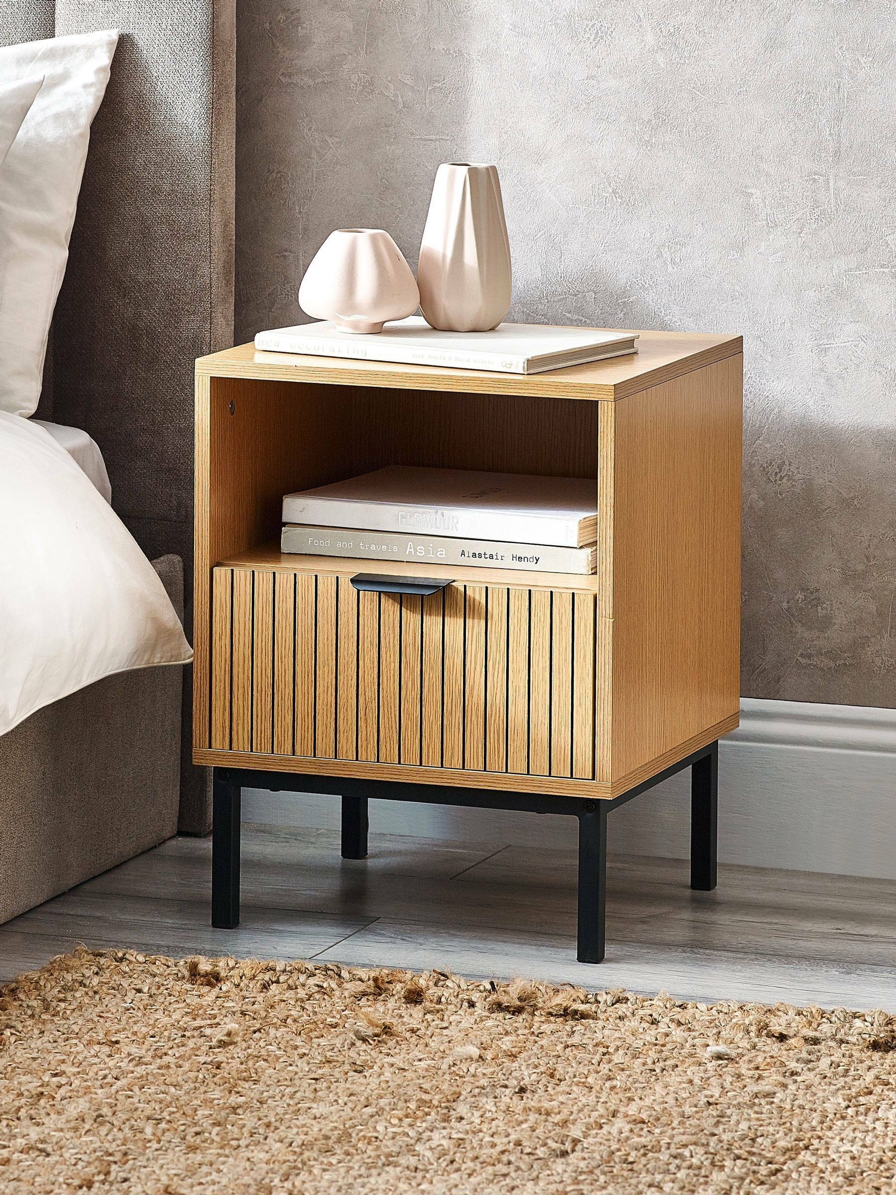 Julian Bowen - Side Table - Warm Wood - Small - Black - Image 6