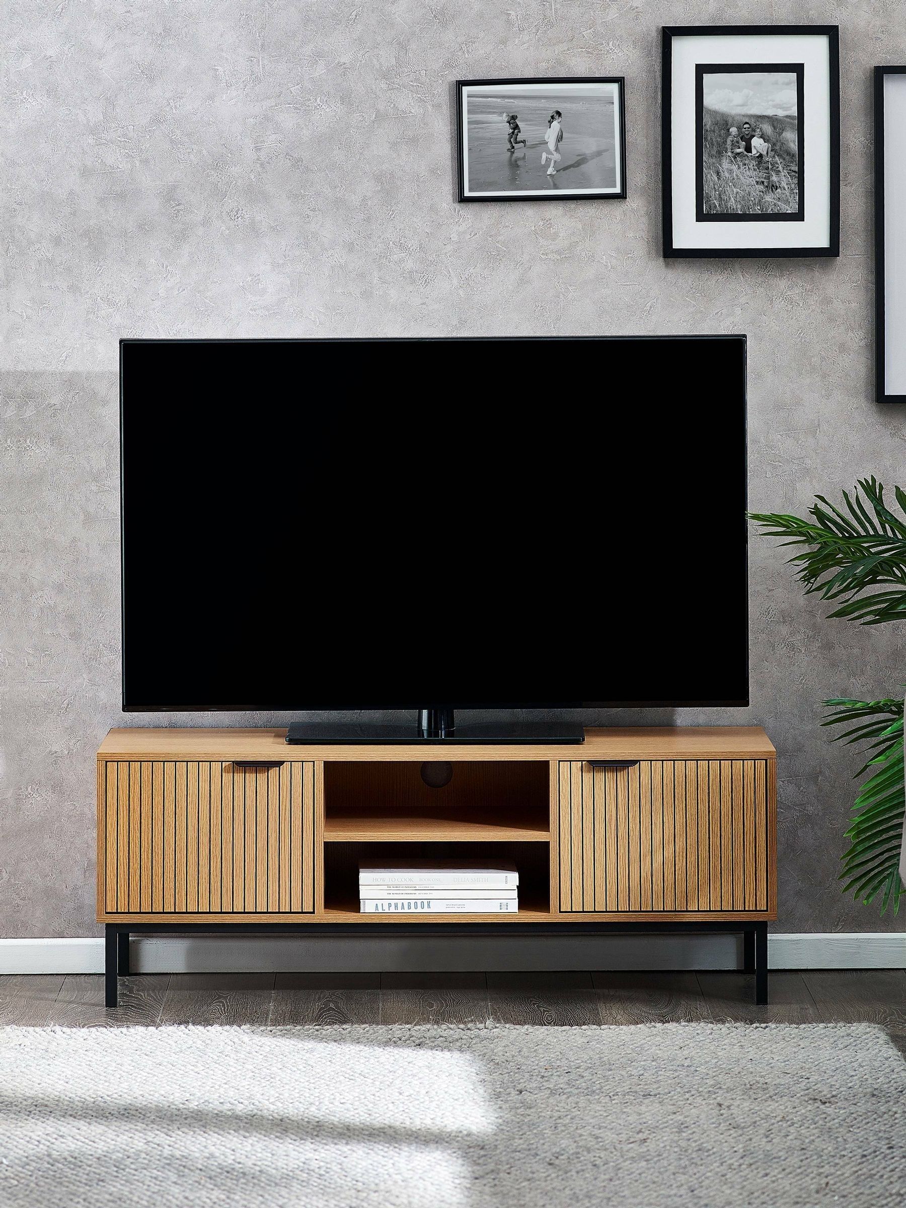 Julian Bowen Wood TV Unit - 2 Door - Black - Image 3