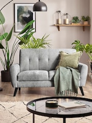 Julian Bowen Grey Monza 2 Seater Sofa - Image 1 of 10