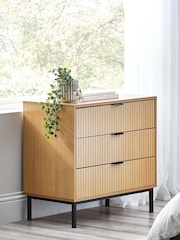 Julian Bowen Beige Sia Drawer 3 Drawer Chest - Image 1 of 9