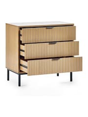 Julian Bowen Beige Sia Drawer 3 Drawer Chest - Image 4 of 9