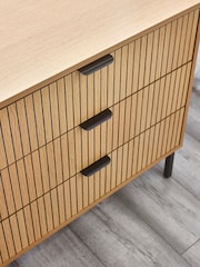 Julian Bowen Beige Sia Drawer 3 Drawer Chest - Image 6 of 9