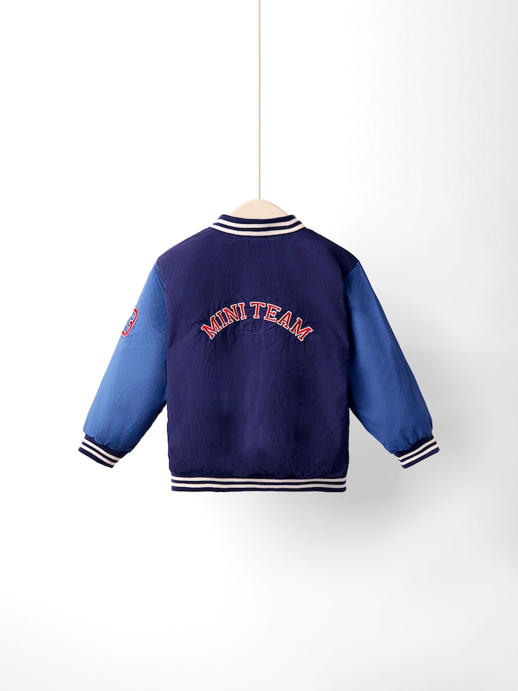 JoJo Maman Bébé Blue Bomber Jacket - Image 2 of 7