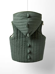 JoJo Maman Bébé Green Dino Borg Lined Gilet - Image 4 of 10
