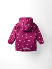 JoJo Maman Bébé Pink Reversible Fleece Lined Jacket - Image 2 of 8