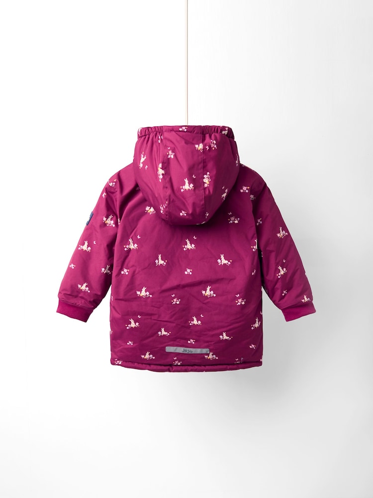 JoJo Maman Bébé Pink Reversible Fleece Lined Jacket - Image 2 of 8