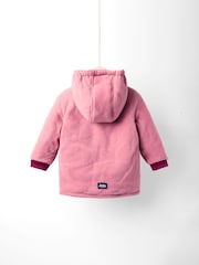 JoJo Maman Bébé Pink Reversible Fleece Lined Jacket - Image 4 of 8