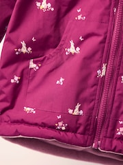 JoJo Maman Bébé Pink Reversible Fleece Lined Jacket - Image 7 of 8