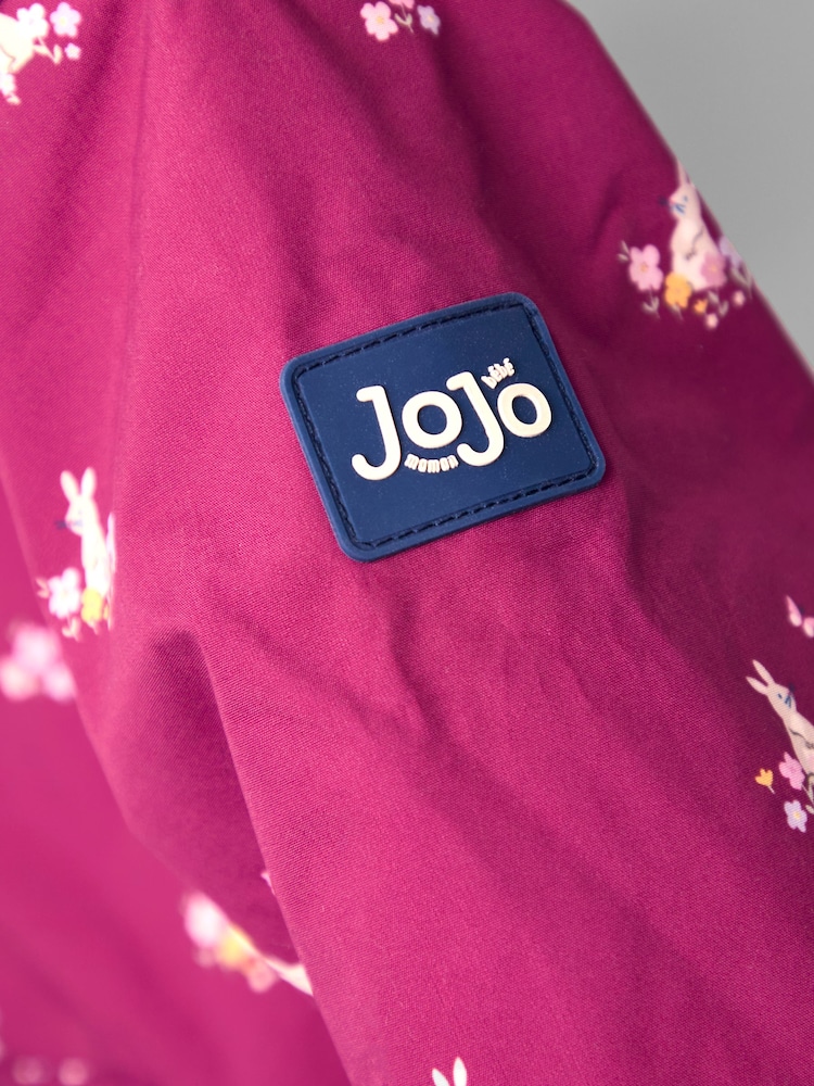 JoJo Maman Bébé Pink Reversible Fleece Lined Jacket - Image 8 of 8