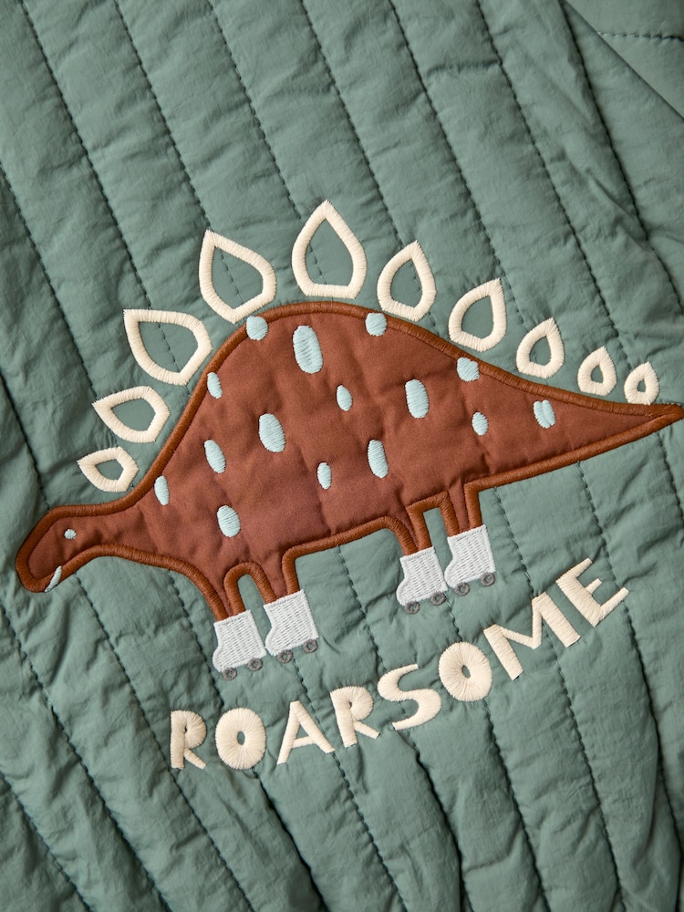 JoJo Maman Bébé Khaki Dino Quilted Bomber Jacket - Image 11 of 11 JoJo Maman Bébé Khaki Dino Quilted Bomber Jacket - Image 11 of 11