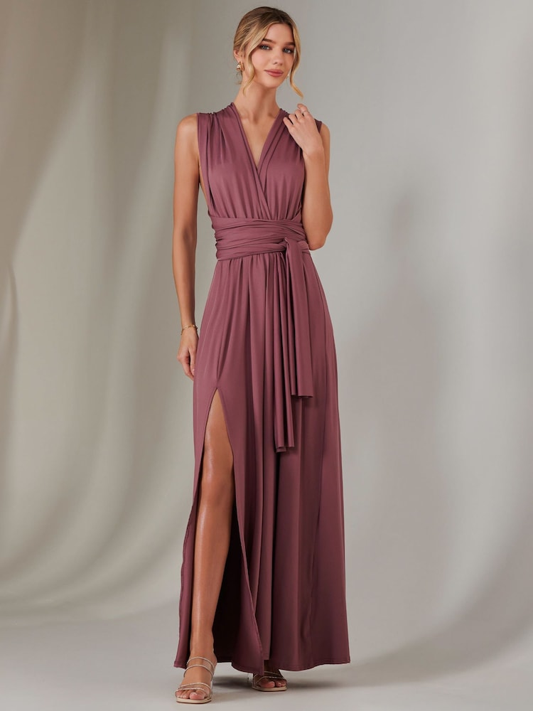 Buy Jolie Moi Purple Halter Neck Maxi Bridesmaid Dress from Next Indonesia