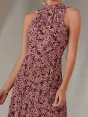 Jolie Moi Red Chiffon Maxi Dress - Image 3 of 6