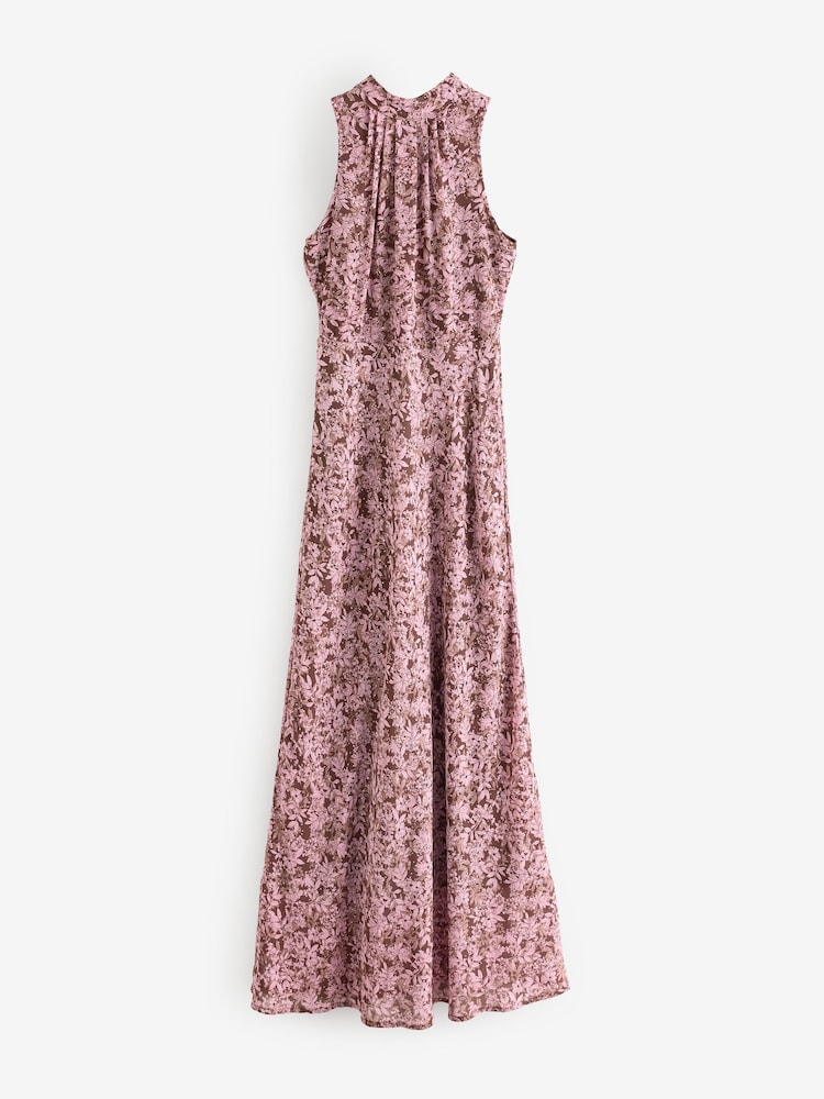 Jolie Moi Red Chiffon Maxi Dress - Image 6 of 6