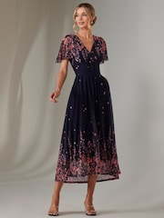 Jolie Moi Pink Wrap Maxi Dress - Image 1 of 8
