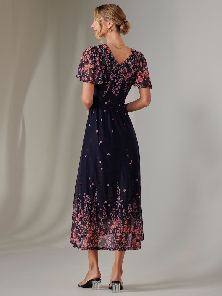Jolie Moi Pink Wrap Maxi Dress - Image 2 of 8