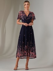 Jolie Moi Pink Wrap Maxi Dress - Image 4 of 8