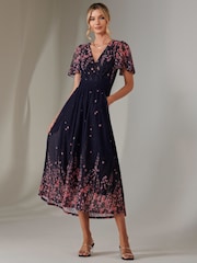 Jolie Moi Pink Wrap Maxi Dress - Image 6 of 8