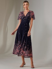 Jolie Moi Pink Wrap Maxi Dress - Image 7 of 8