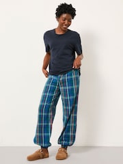 FatFace Rae Blue Check Boyfriend Pyjama Bottoms - Image 3 of 5