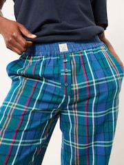 FatFace Rae Blue Check Boyfriend Pyjama Bottoms - Image 4 of 5