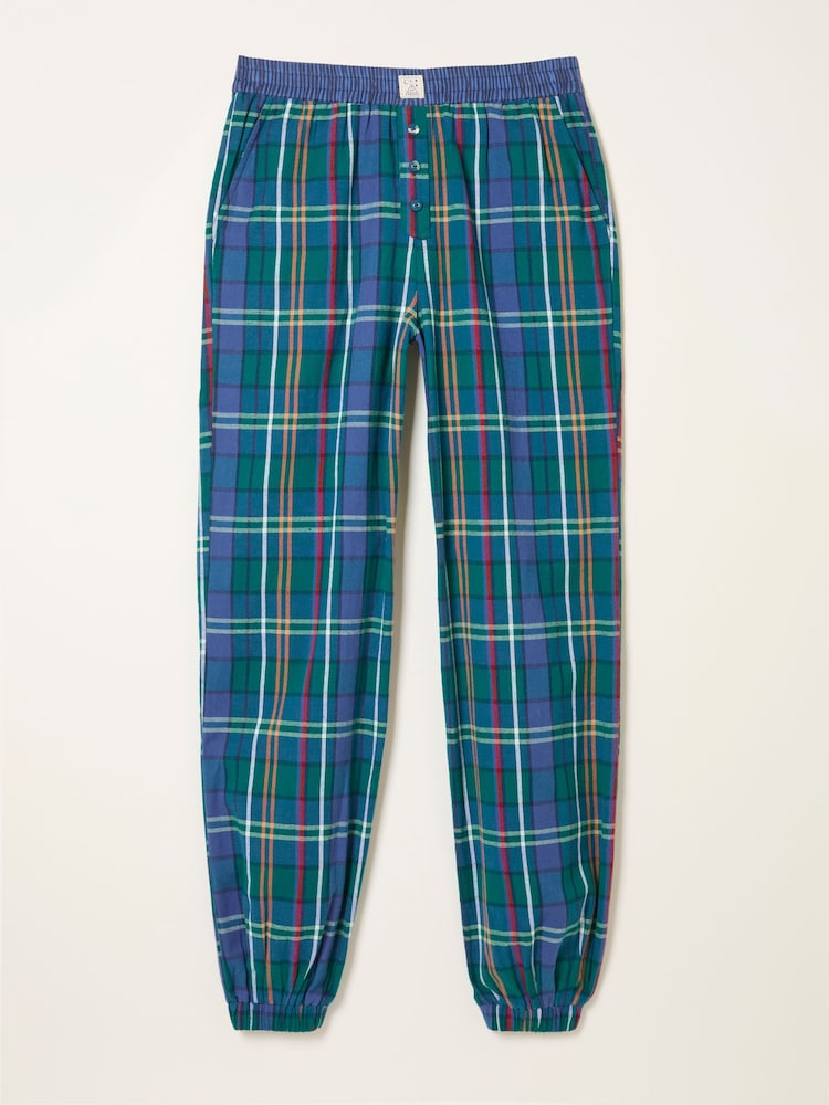 FatFace Rae Blue Check Boyfriend Pyjama Bottoms - Image 5 of 5