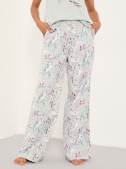 FatFace Lola Pale Blue Seal Pyjama Bottoms - Image 1 of 6