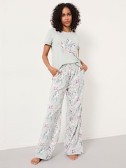 FatFace Lola Pale Blue Seal Pyjama Bottoms - Image 4 of 6