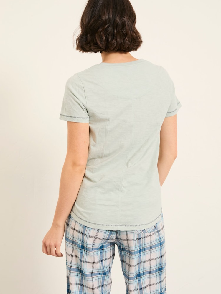 FatFace Natalie Pale Blue Seal Graphic T Shirt - Image 2 of 5 FatFace Natalie Pale Blue Seal Graphic T Shirt - Image 2 of 5