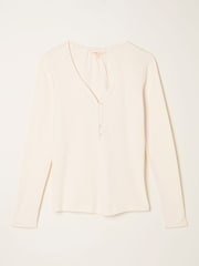 FatFace Pointelle Henley Top - Imagen 5 de 5