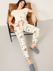 FatFace Eva Ivory Apres Ski Pyjama Bottoms - Image 4 of 5