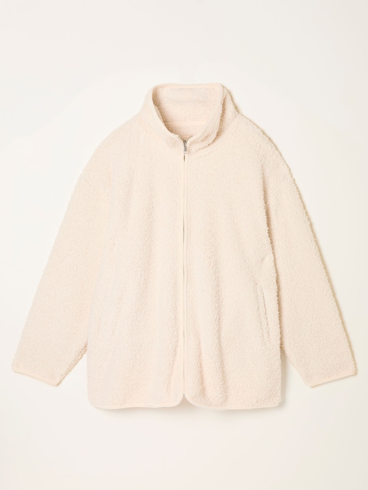 FatFace Ivory Zip Through Snuggle Top - Image 1 of 1