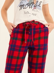 FatFace Eva Shelter Red Alpine Check Pyjama Bottoms - Image 4 of 6