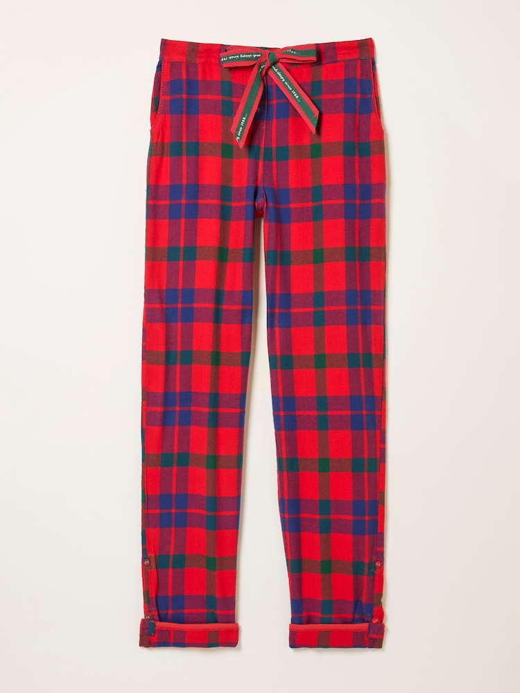 FatFace Eva Shelter Red Alpine Check Pyjama Bottoms - Image 6 of 6