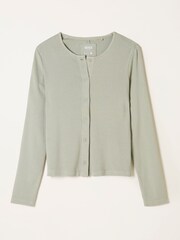 FatFace Button Through Rib Top - صورة 1 من 1