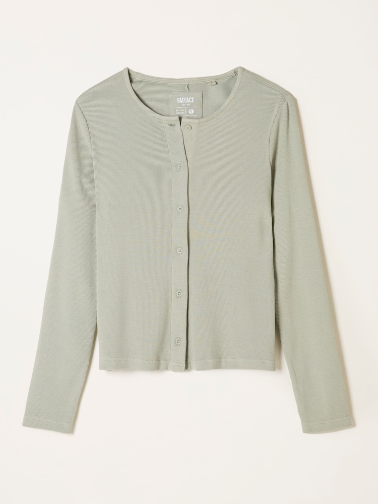 FatFace Button Through Rib Top - صورة 1 من 1