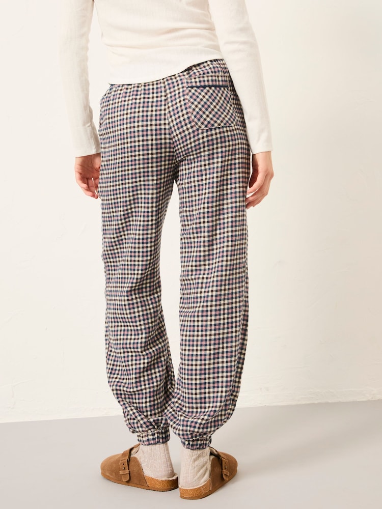 FatFace Rae Purple Mini Check Boyfriend Pyjama Bottoms - Image 2 of 6 FatFace Rae Purple Mini Check Boyfriend Pyjama Bottoms - Image 2 of 6