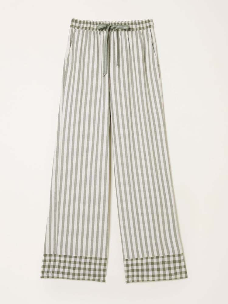 Rayas metalizadas verdes - FatFace Pyjama Bottoms - Imagen 1 de 1