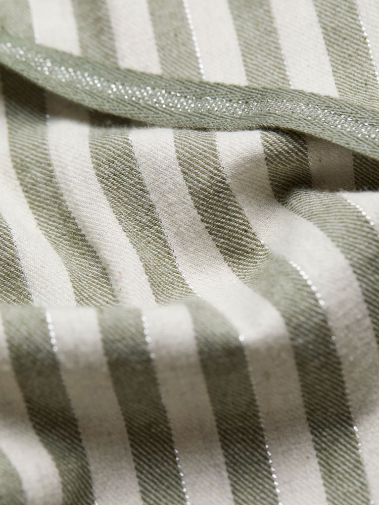 FatFace Lola Green Metallic Stripe Pyjama Bottoms - Image 6 of 6