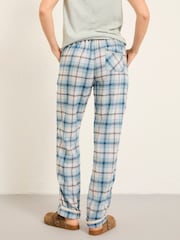 FatFace Eva Grey Marl Sparkle Check Pyjama Bottoms - Image 4 of 6
