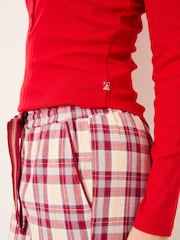 FatFace Hattie Red Henley Pyjama Top - Image 3 of 6